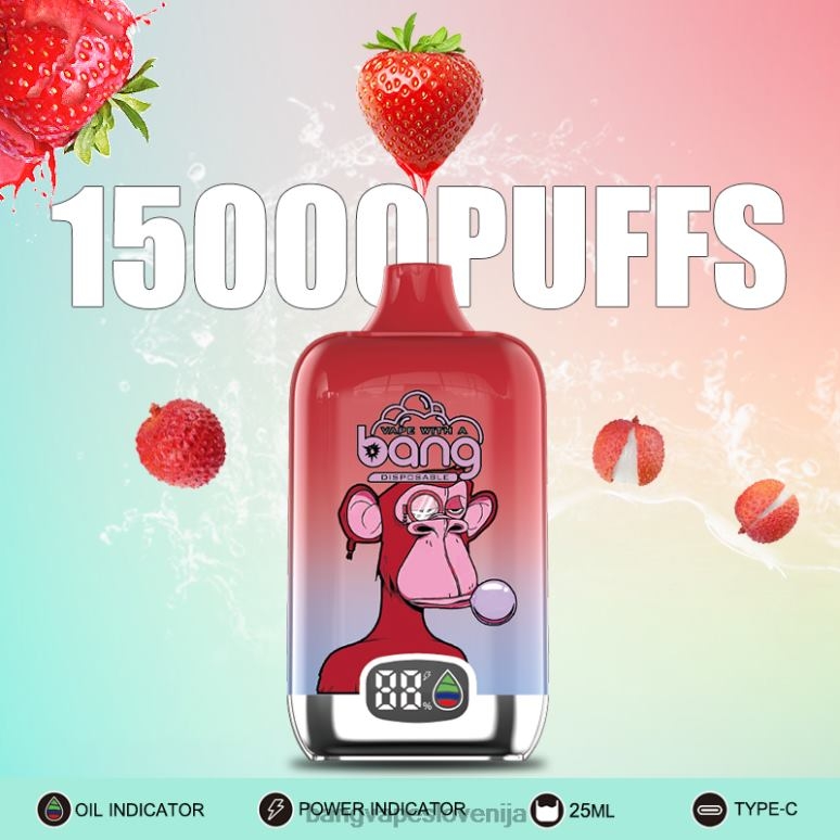 Bang Vape Digital Smart Screen 15000 vpihov 25 ml za enkratno uporabo PN4LX11 - Vape Gang Flavors