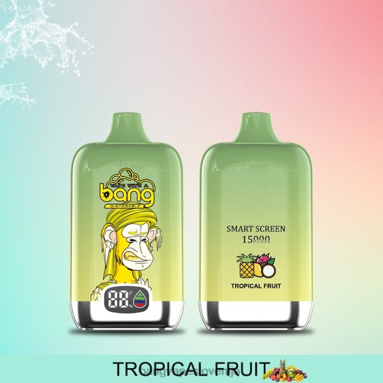 Bang Vape Digital Smart Screen 15000 vpihov 25 ml za enkratno uporabo PN4LX11 - Vape Gang Flavors