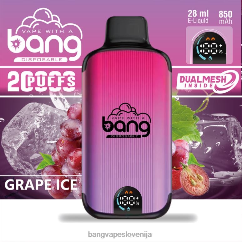 Bang Vape Digital Smart Screen 20000 vpihov za enkratno uporabo PN4LX3 - Vape Gang Disposables