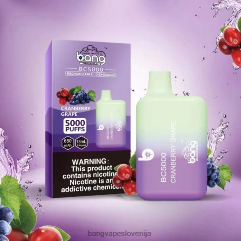 Bang Vape Box BC5000 5% nic 5000 puffs pero type-c za ponovno polnjenje za enkratno uporabo PN4LX9 - Bang Vape Ljubljana