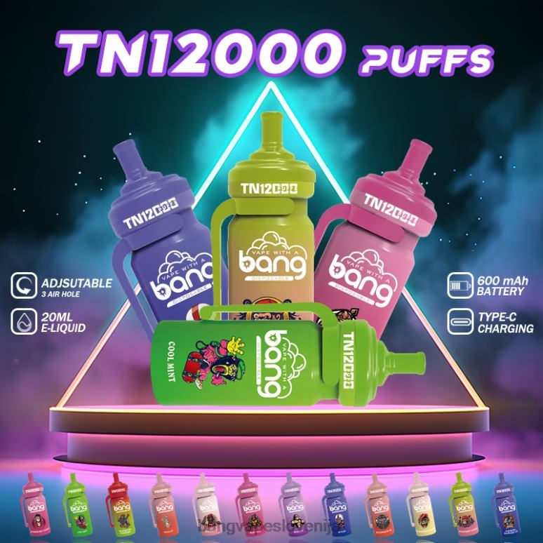 Bang Vape TN12000 pod z mrežasto tuljavo za enkratno uporabo PN4LX5 - Bang Vape Flavors