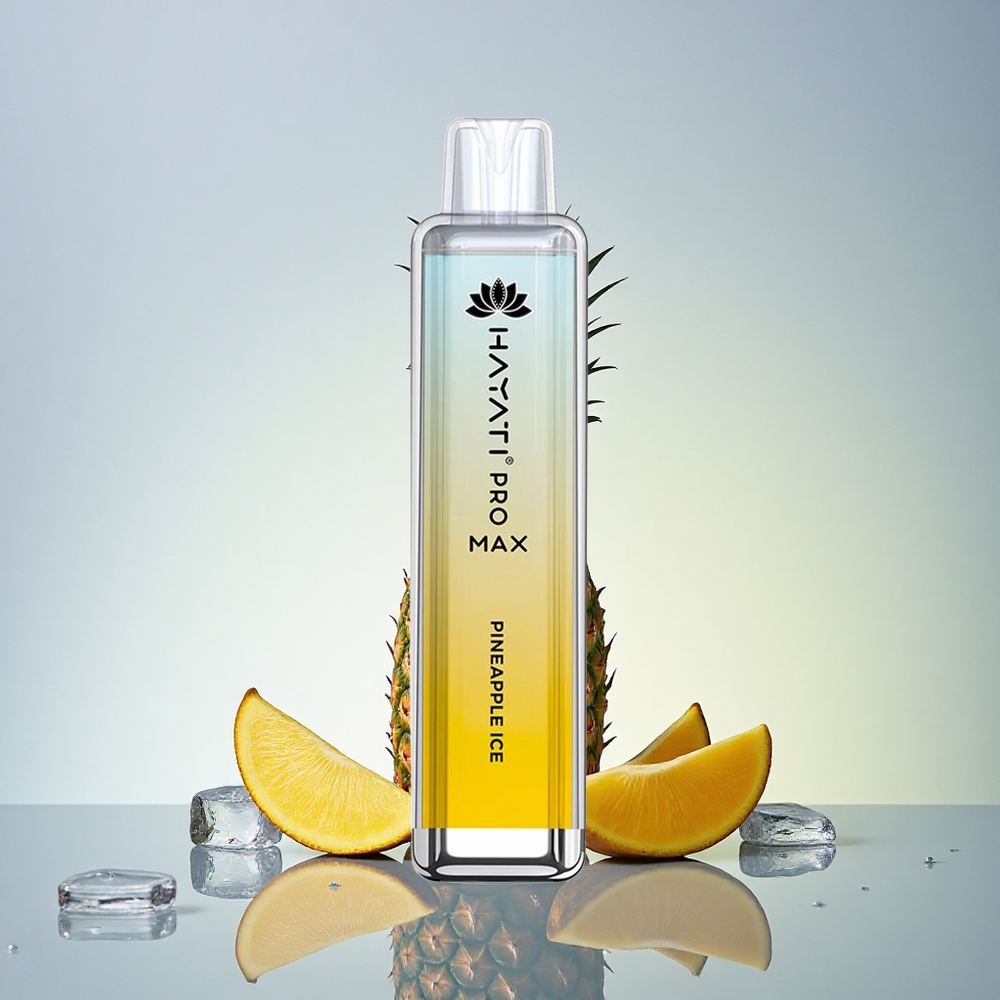 Hayati Pro Max 4000 Puffs Ananasov Led z 5% nikotina in 1400mAh baterijo