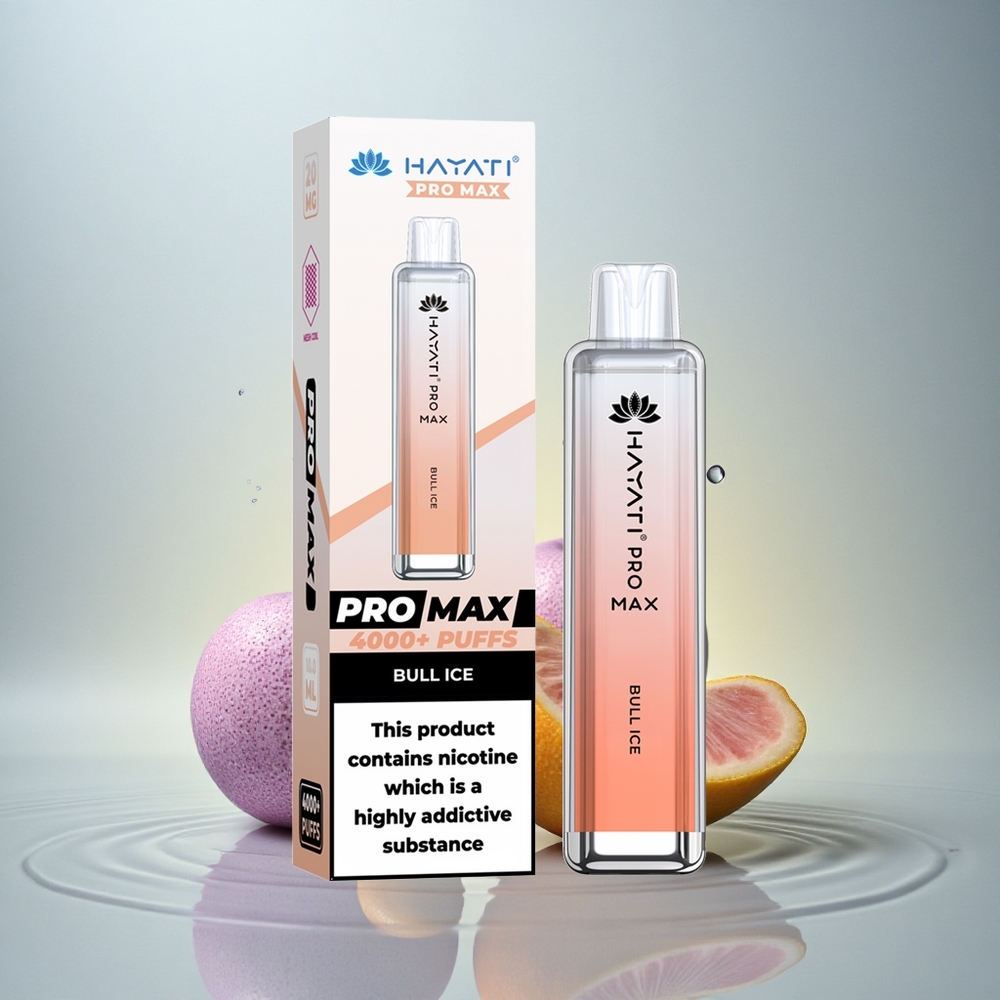 Hayati Pro Max 4000 Puffs Bivolji Led z 5% nikotina in 1400mAh baterijo