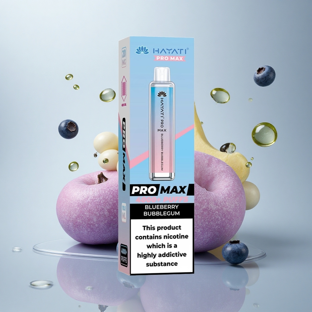 Hayati Pro Max 4000 Puffs Borova Mehurčna Guma z 5% nikotina in 1400mAh baterijo