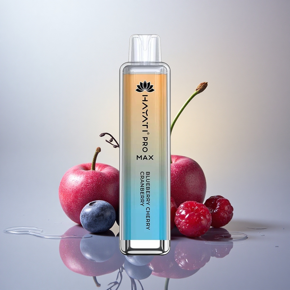 Hayati Pro Max 4000 Puffs Borova Češnja Brusnica z 5% nikotina in 1400mAh baterijo