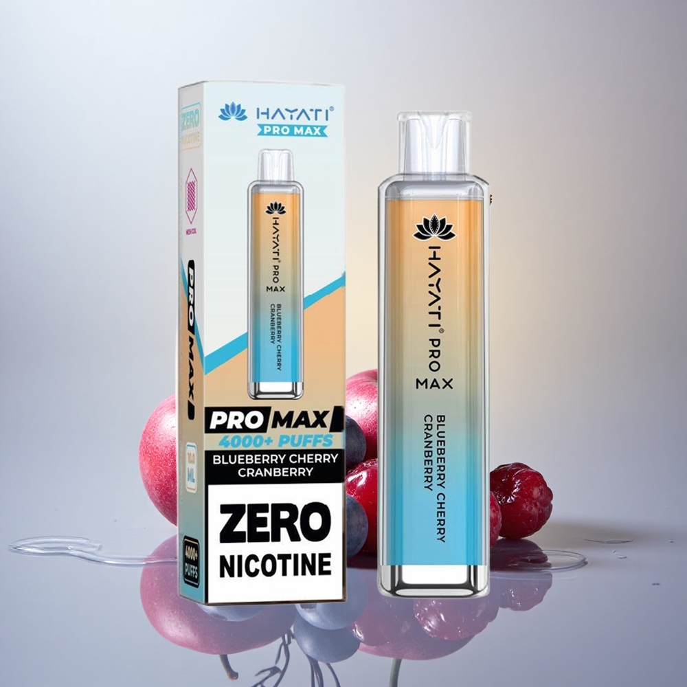 Hayati Pro Max 4000 Puffs Borova Češnja Brusnica z 5% nikotina in 1400mAh baterijo