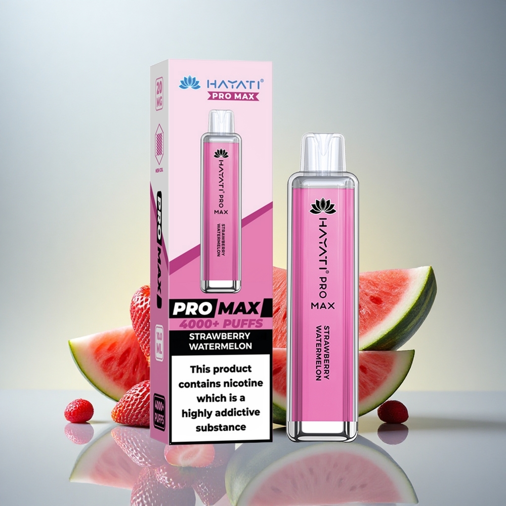 Hayati Pro Max 4000 Puffs Jagoda Lubenica Dual Coil 1400mAh 2% Nikotin