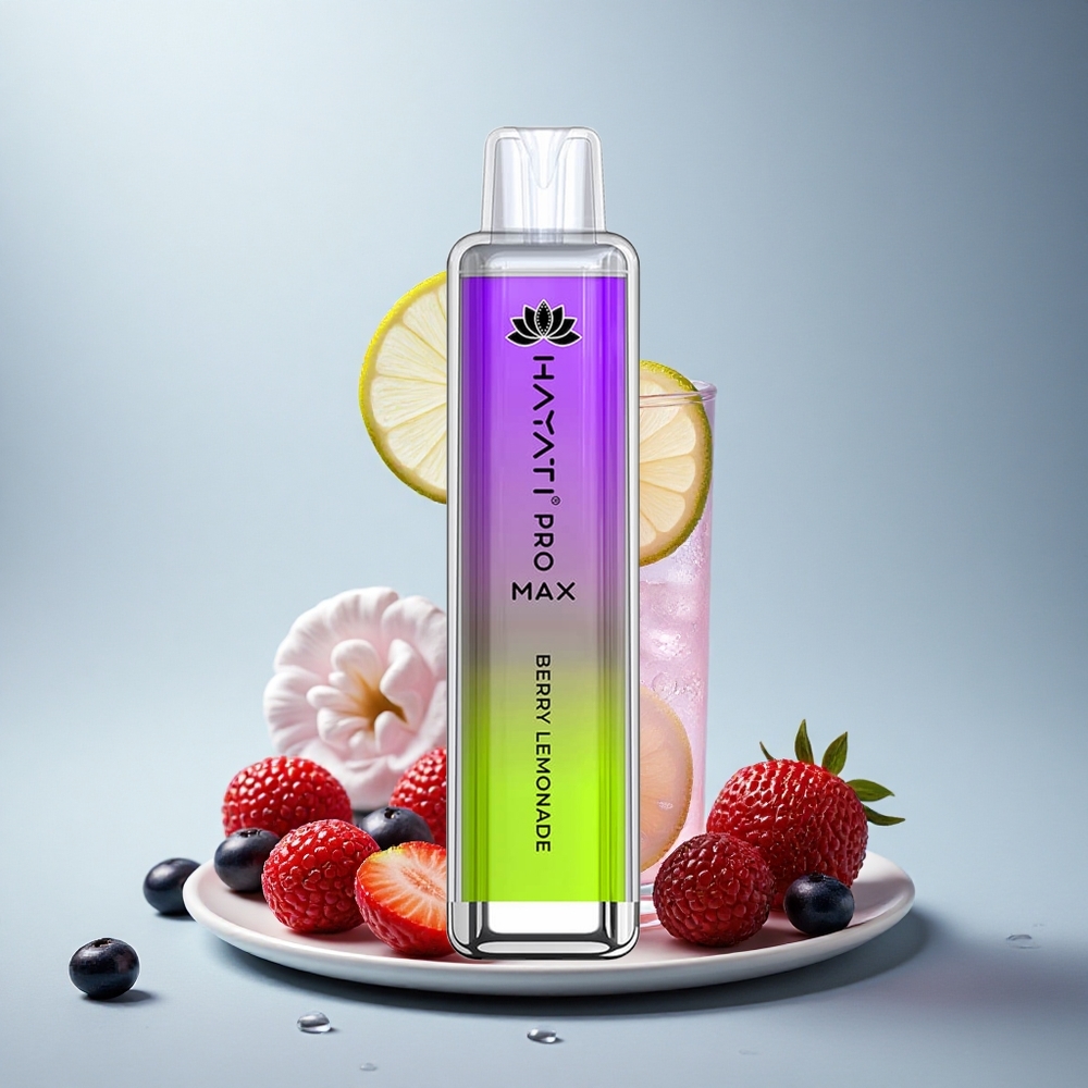 Hayati Pro Max 4000 Puffs Jagodna Limonada z 5% nikotina in 1400mAh baterijo