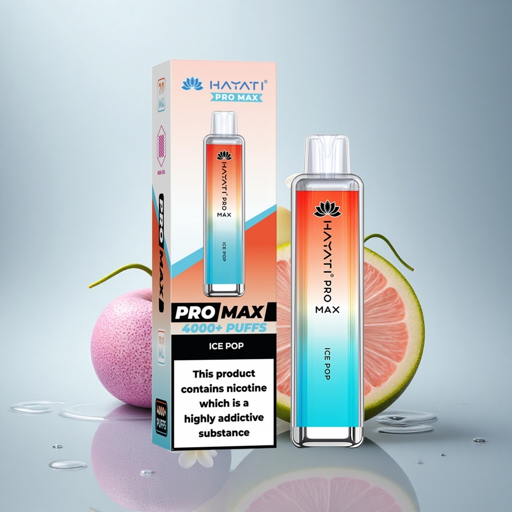 Hayati Pro Max 4000 Puffs Ledena palička z 5% nikotina in 1400mAh baterijo