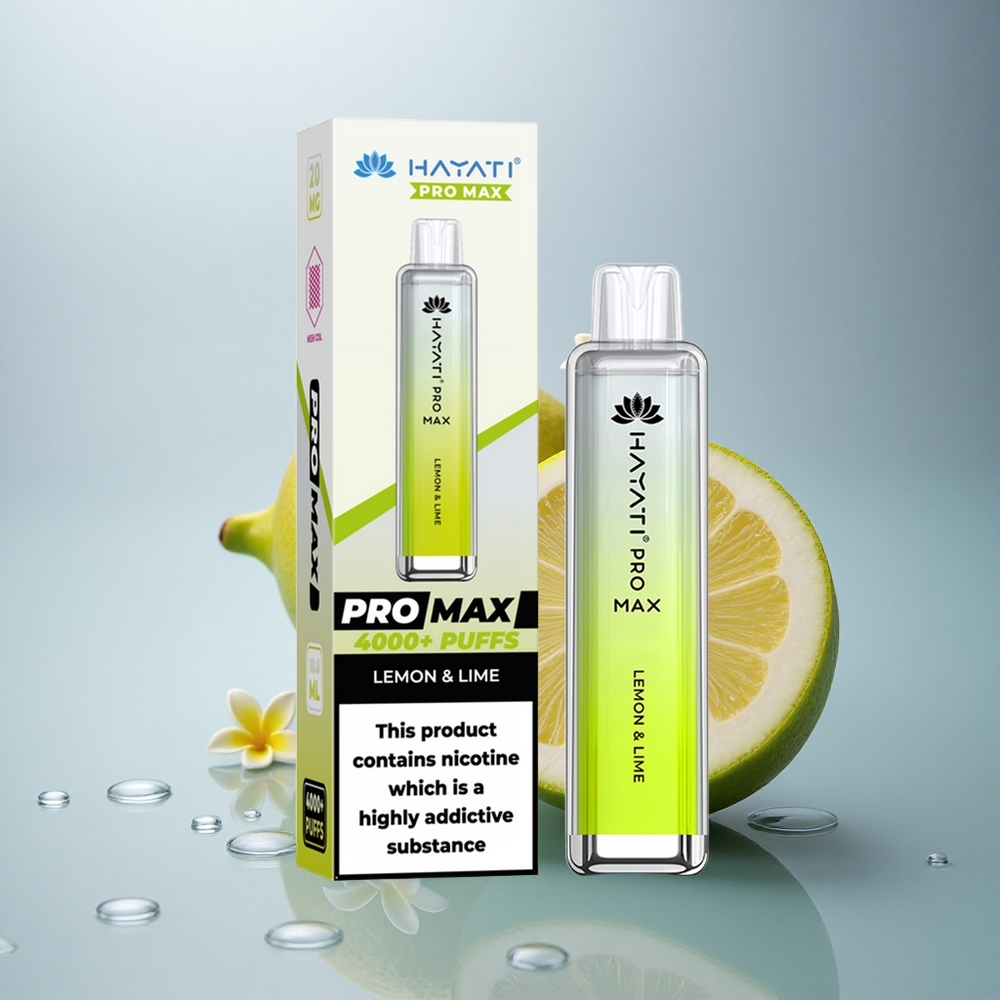 Hayati Pro Max 4000 Puffs Limeta & Limona z 5 % nikotina in 1400 mAh