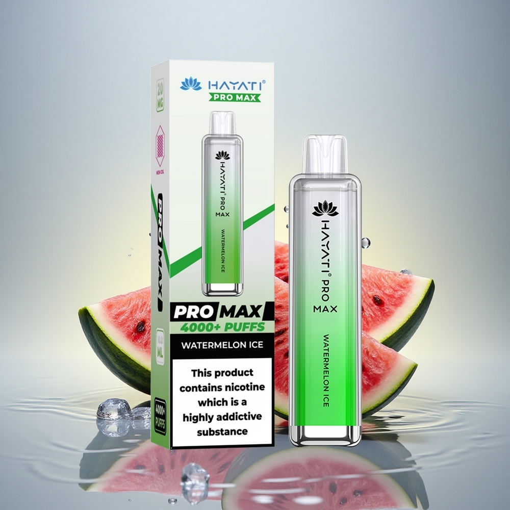 Hayati Pro Max 4000 Puffs Lubenica Ledeni 5% nikotina 1400mAh