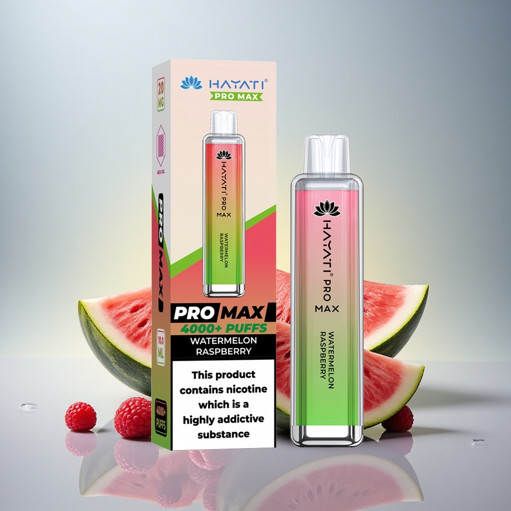 Hayati Pro Max 4000 Puffs Lubenica Malina 5% Nikotina 1400mAh
