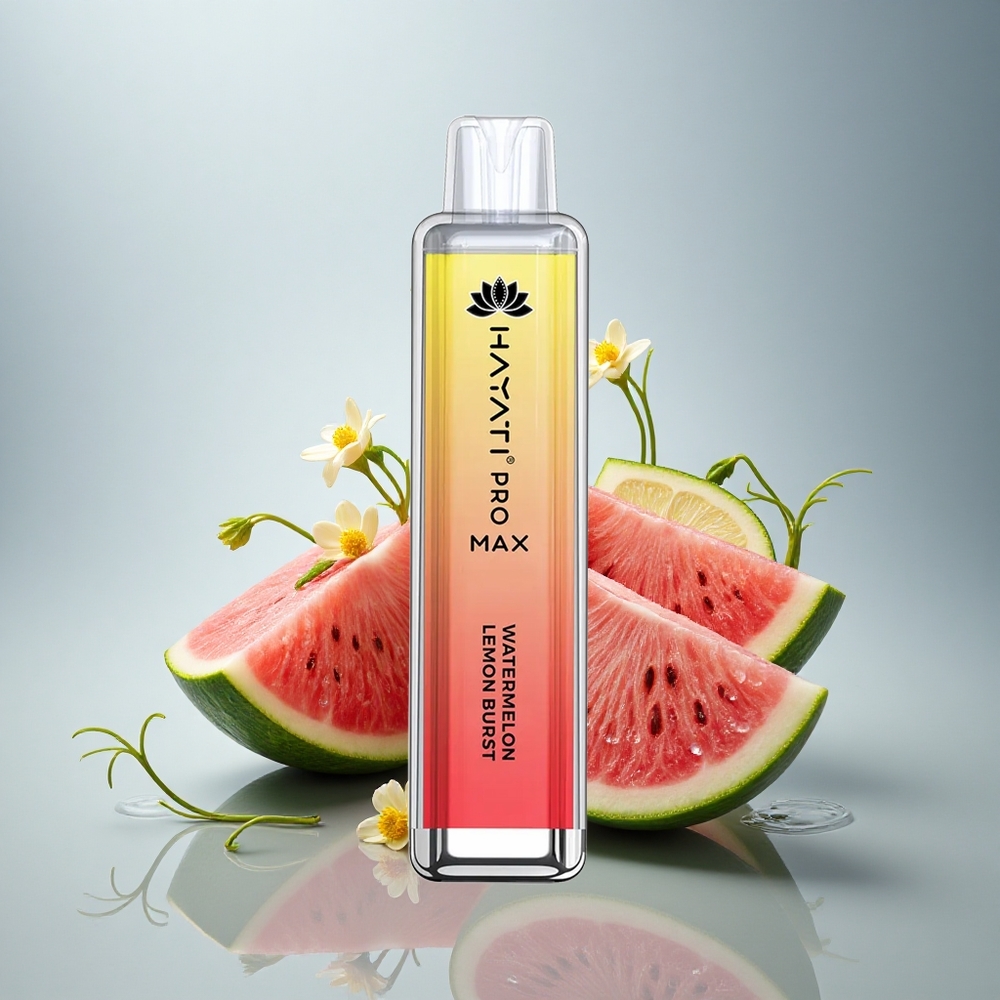 Hayati Pro Max 4000 Puffs Lubenikov Limonin Eksplozija z 5% nikotina in 1400mAh baterijo