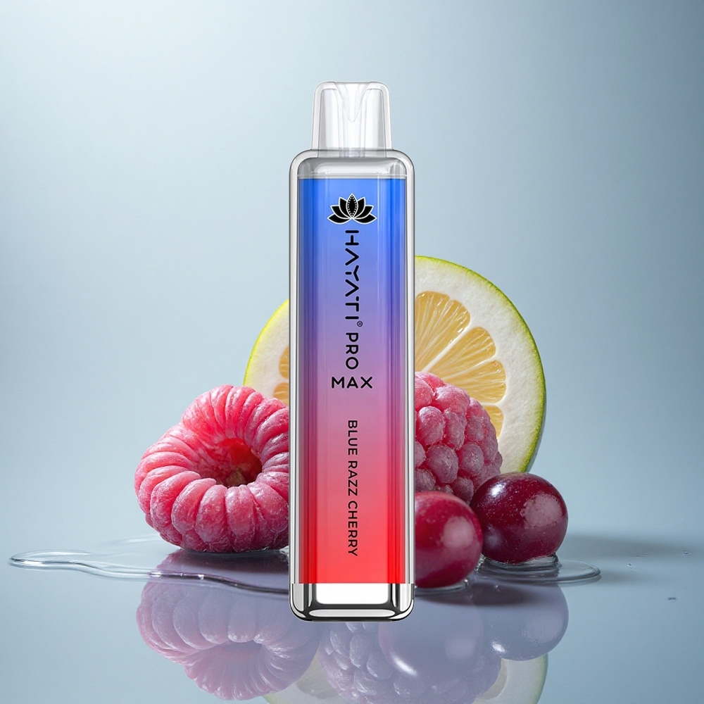 Hayati Pro Max 4000 Puffs Modra Malina Češnja z 5% Nikotina in 1400mAh Baterijo