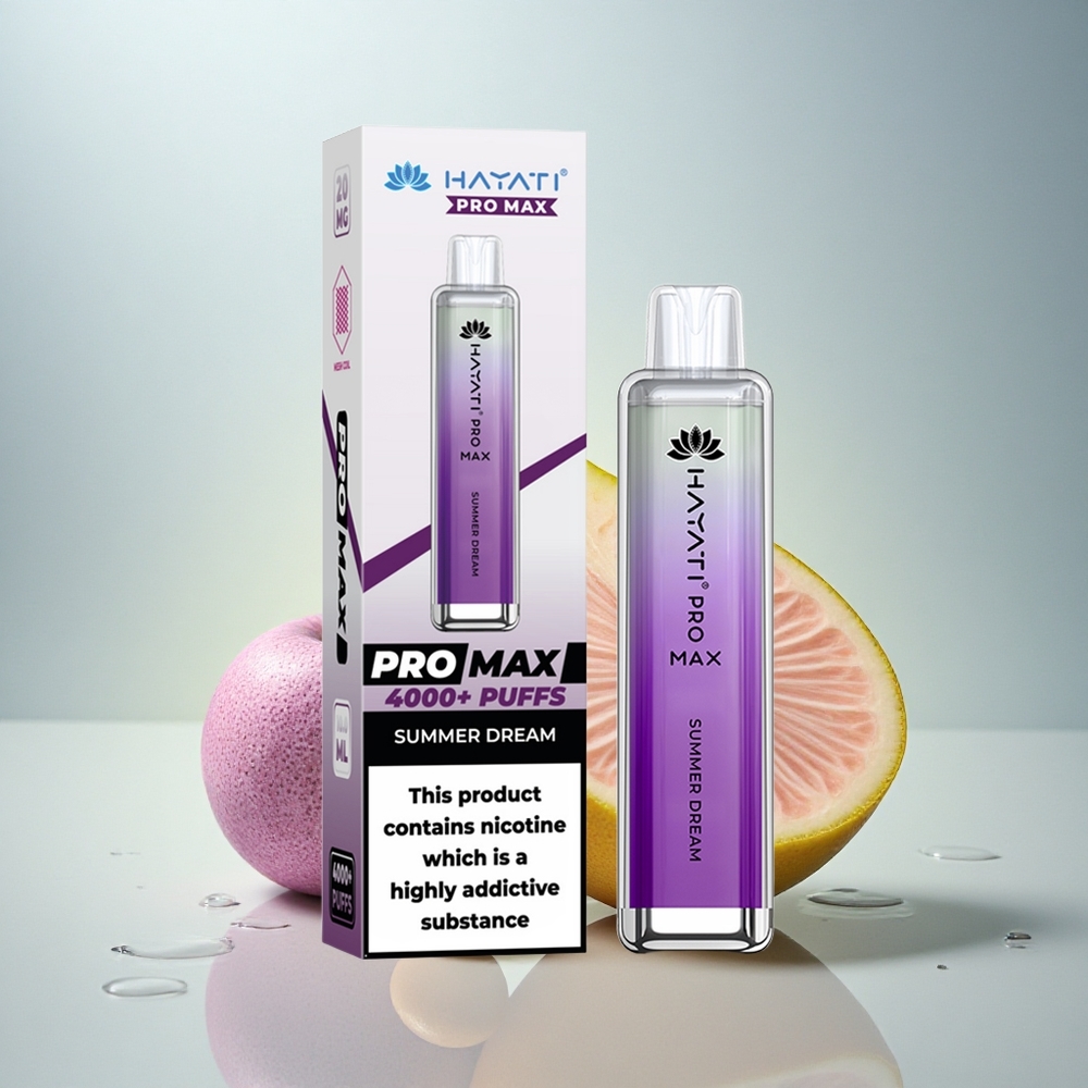 Hayati Pro Max 4000 Puffs Poletna Sanj z 5% Nikotina in 1400mAh Baterijo