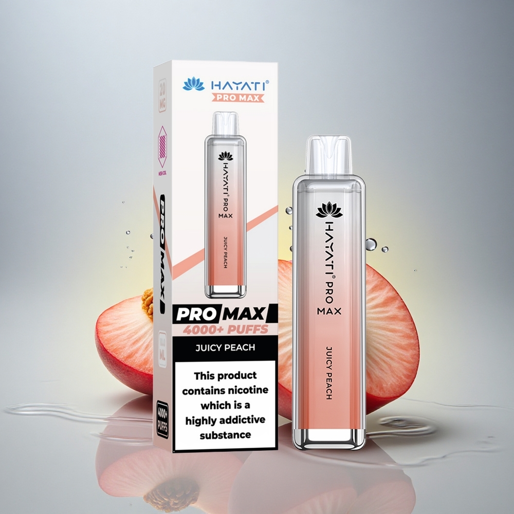Hayati Pro Max 4000 Puffs Sočna Breskev 5% Nikotina 1400mAh