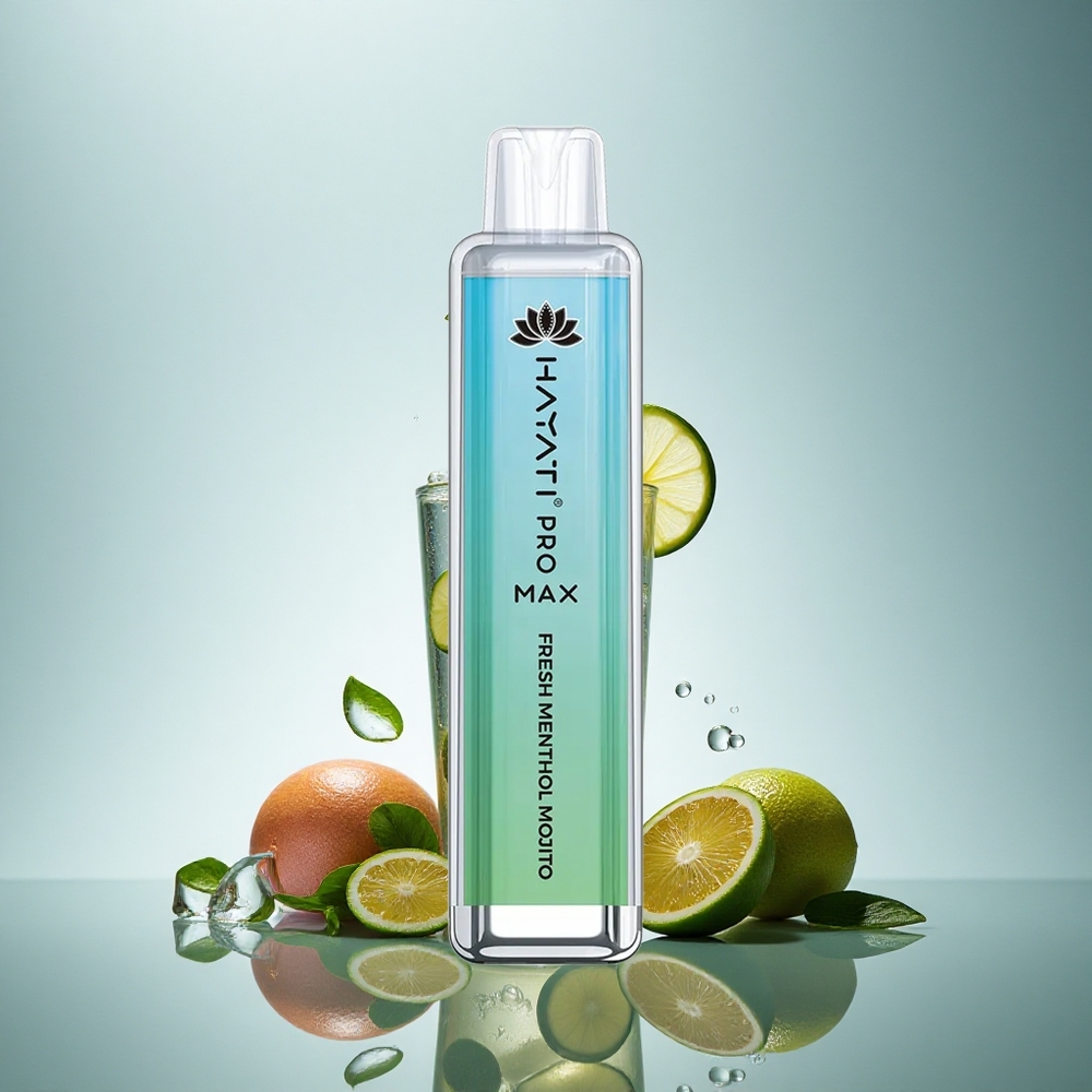 Hayati Pro Max 4000 Puffs Sveži Mentolni Mojito z 5 % nikotina in 1400mAh baterijo