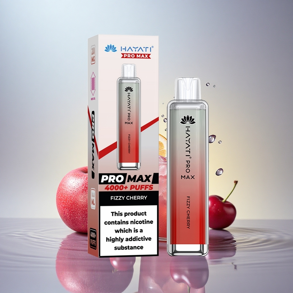 Hayati Pro Max 4000 Puffs Šampanjsko Češnjeva z 5% nikotina in 1400mAh baterijo