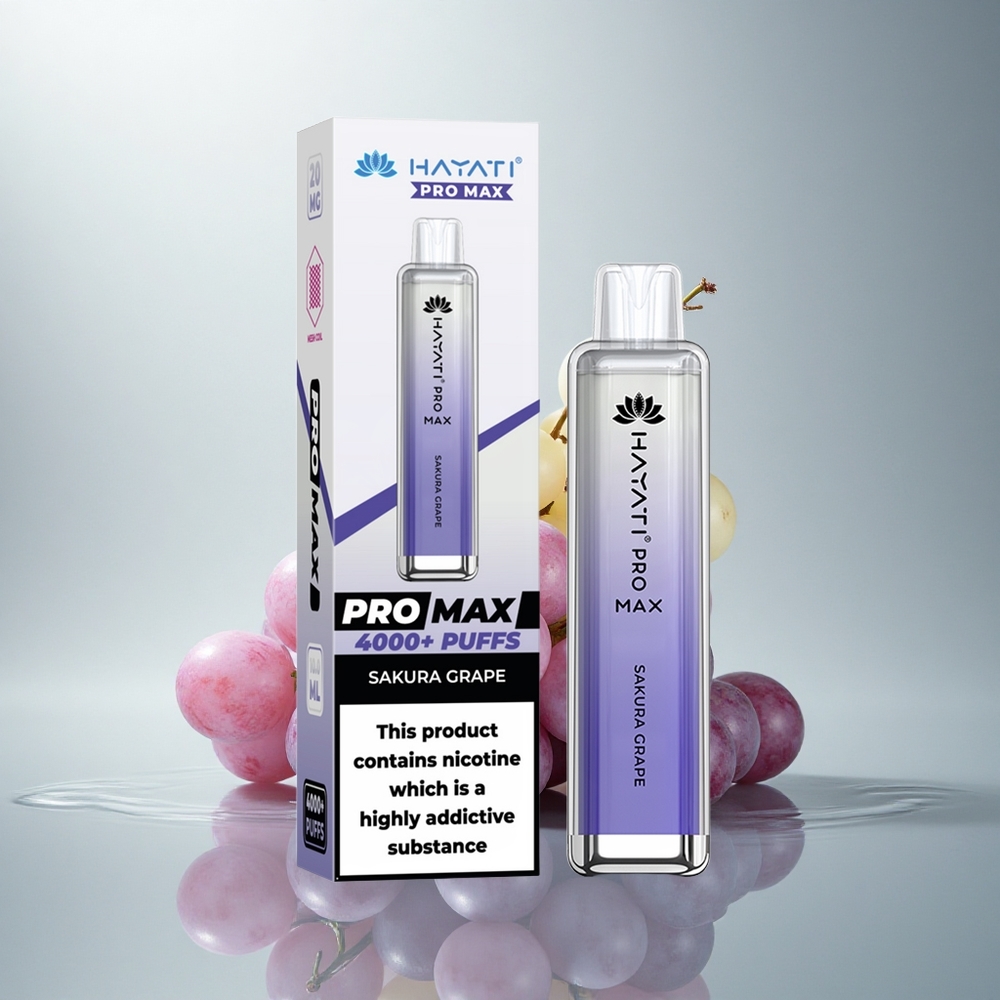 Hayati Pro Max 4000 Puffs Češnjevo Grozdje Dual Coil 1400mAh
