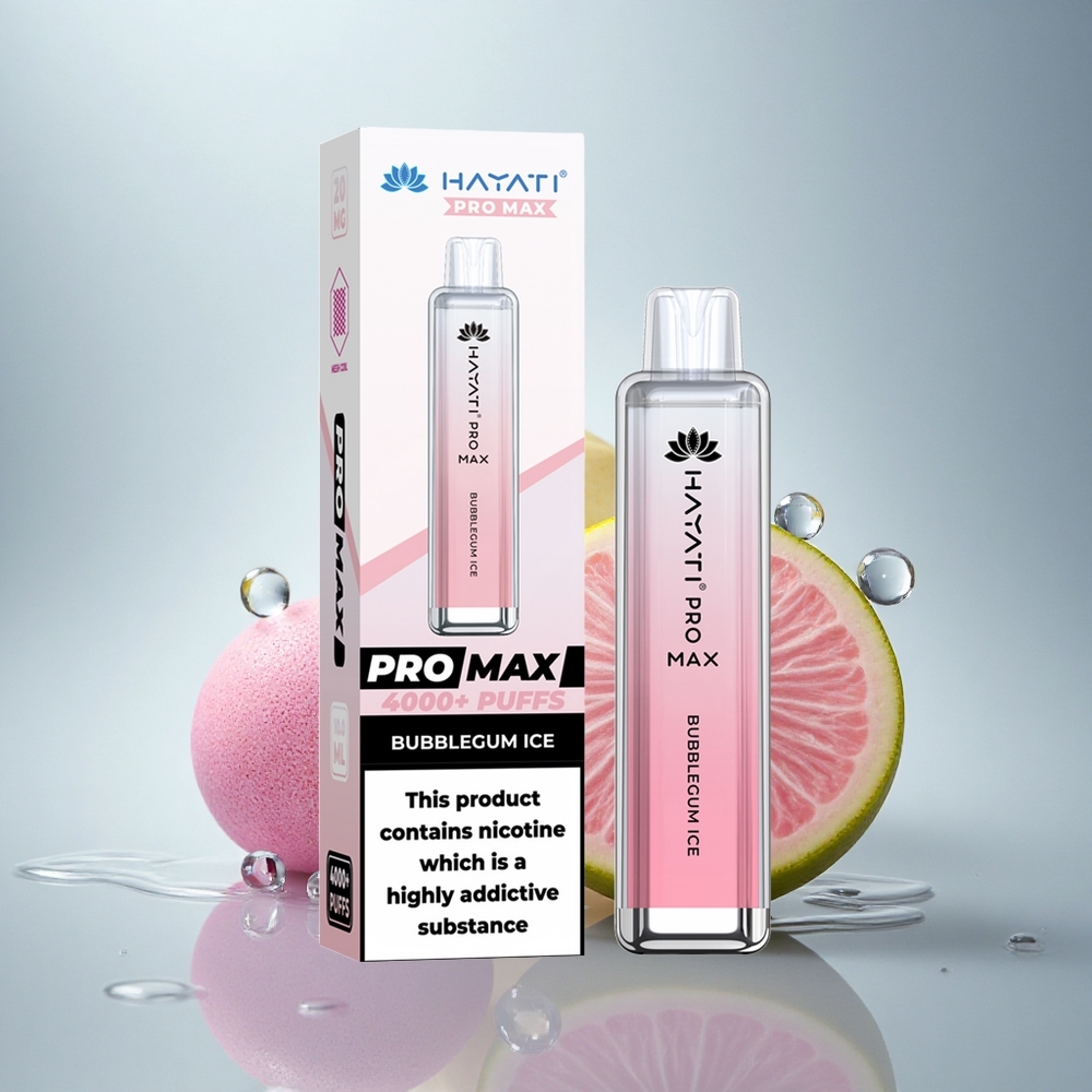 Hayati Pro Max 4000 Puffs Žvečilni Ledeni Dual 1.1 Ohm 1400mAh