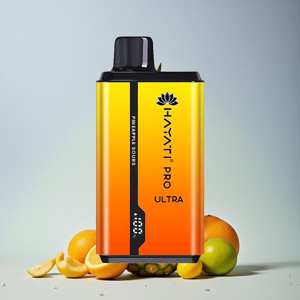 Hayati Pro Ultra 15000 Puffs Ananasove Kisle z 2% Nikotina in 850mAh