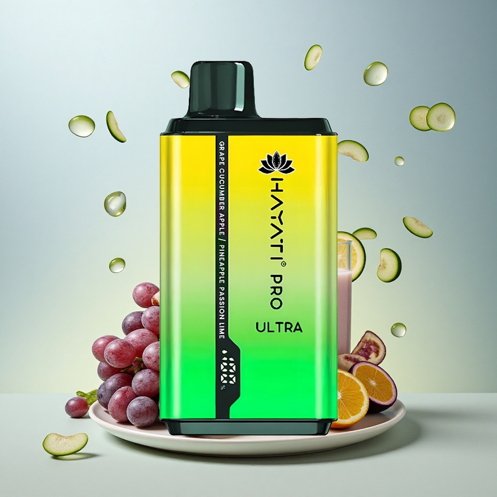 Hayati Pro Ultra 15000 Puffs Grozdje Kumareča Jabolče Ananas Strast 850mAh 2% nikotina