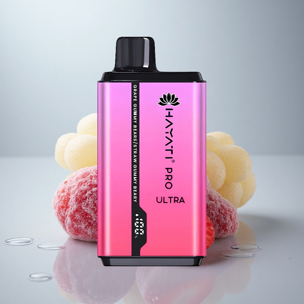 Hayati Pro Ultra 15000 Puffs Grozdni žele Medvedek Jagodni žele Medvedek 850mAh 24ml 2% nikotina