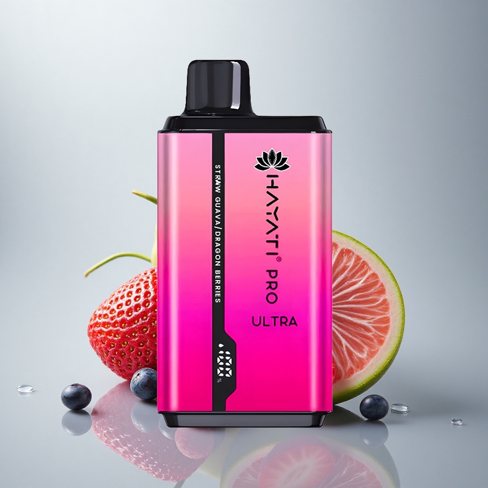 Hayati Pro Ultra 15000 Puffs Jagoda Guava Zmajeve Jagode z 2% nikotina