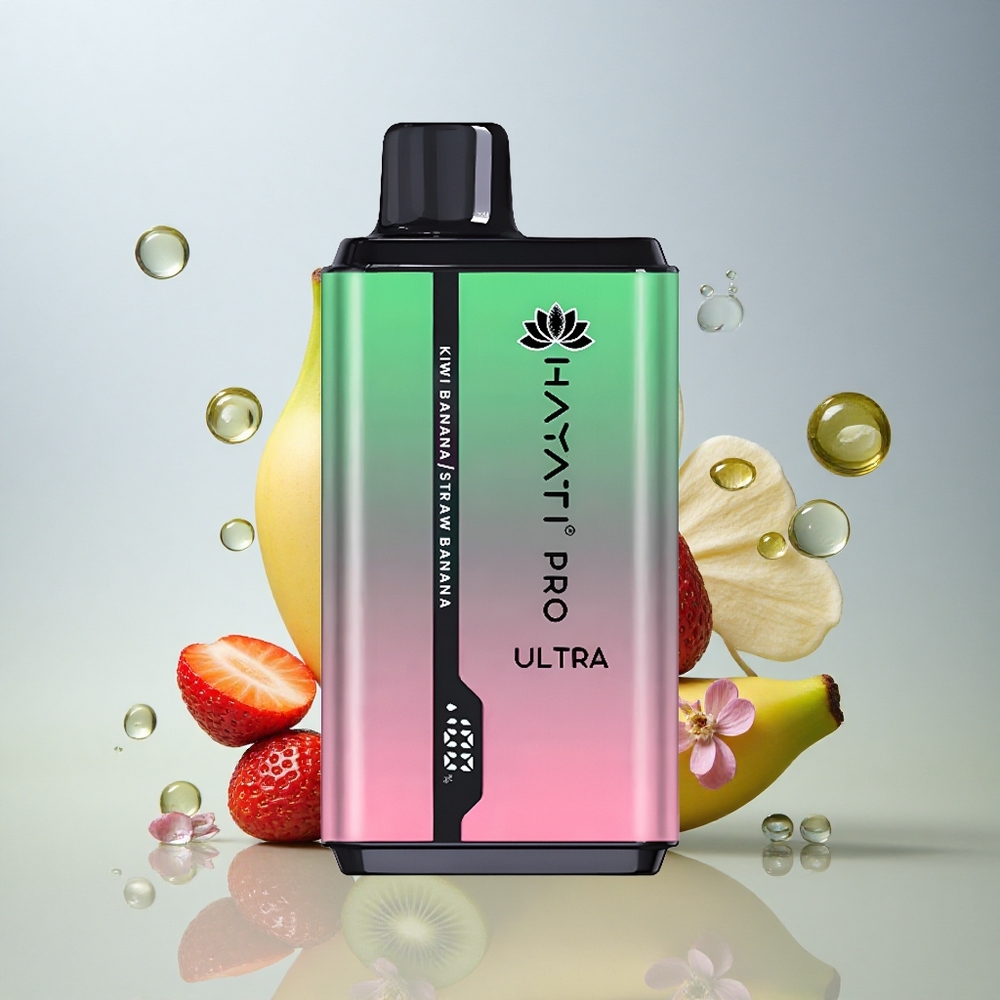 Hayati Pro Ultra 15000 Puffs Kivi Banana Jagoda Banana z 2% nikotina in 850mAh
