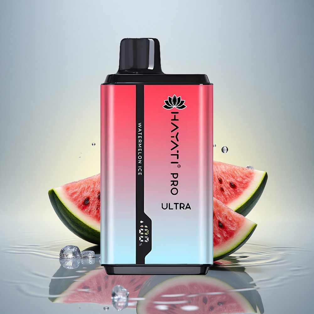 Hayati Pro Ultra 15000 Puffs Lubenica Led z 850mAh in 2% nikotina