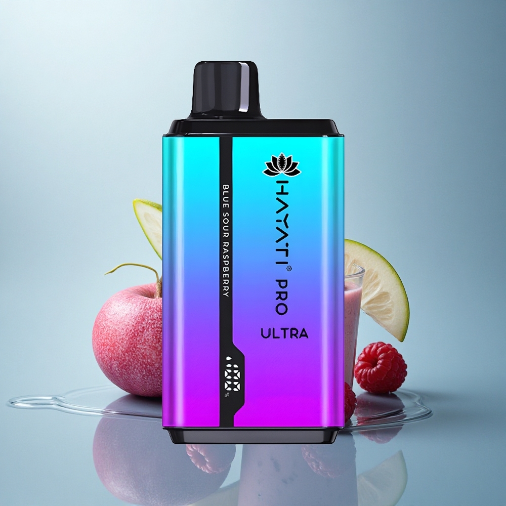 Hayati Pro Ultra 15000 Puffs Modra Kisla Malina z 2% nikotina in 850mAh