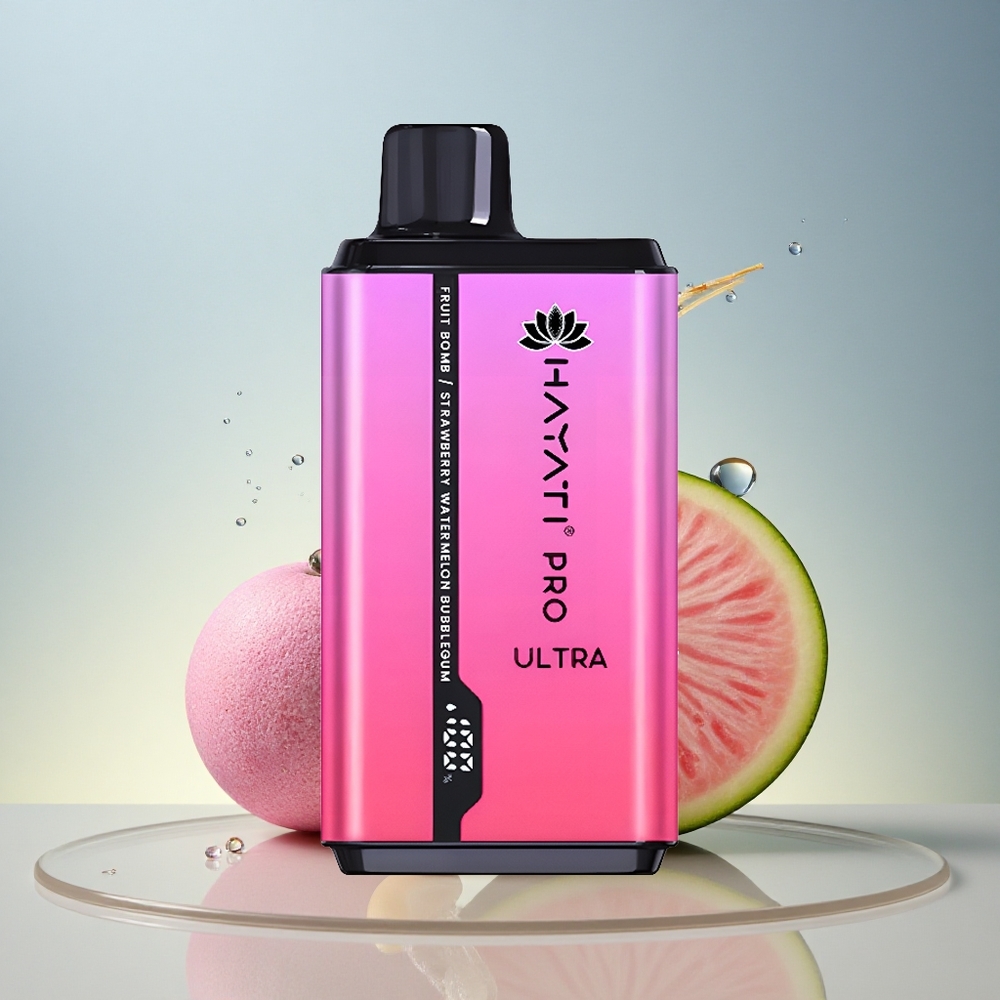 Hayati Pro Ultra 15000 Puffs Sadni Bomb Slamasti 12ml Nikotin 2% 850mAh Lubenica Žvečilna Guma