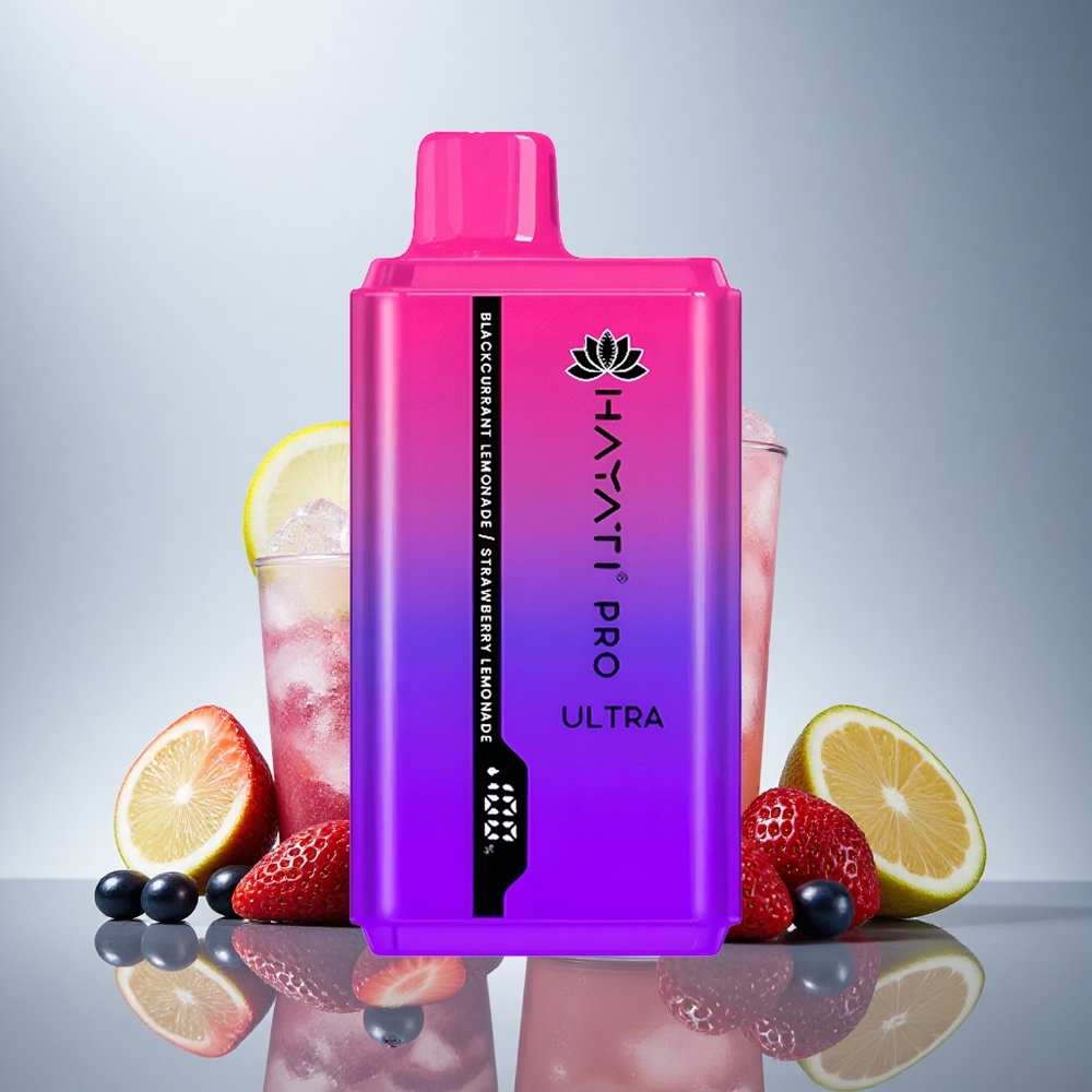 Hayati Pro Ultra 15000 Puffs Črni ribez limonada jagodna limonada z 2% nikotina in 850mAh