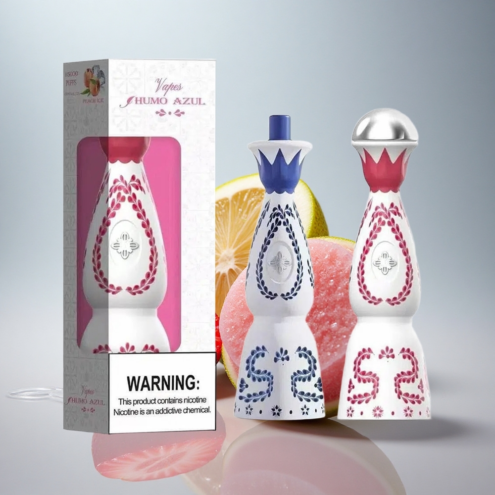 Humo Azul 15000 Puffs Jagoda Mehki Gumij z 5% Nikotina in 500mAh Baterijo