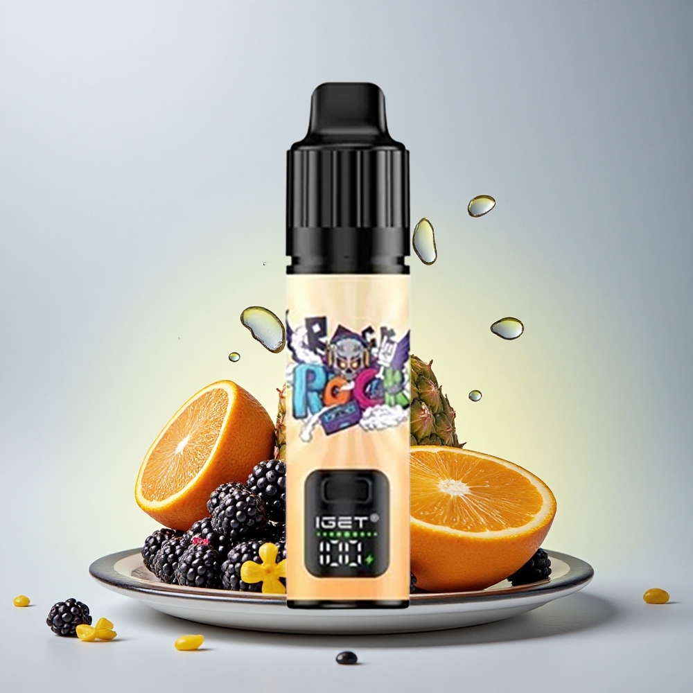 IGET BAR PLUS S3 POD 10000 Puffs Črni rob Pineapple Orange 950 mAh 5% nikotina