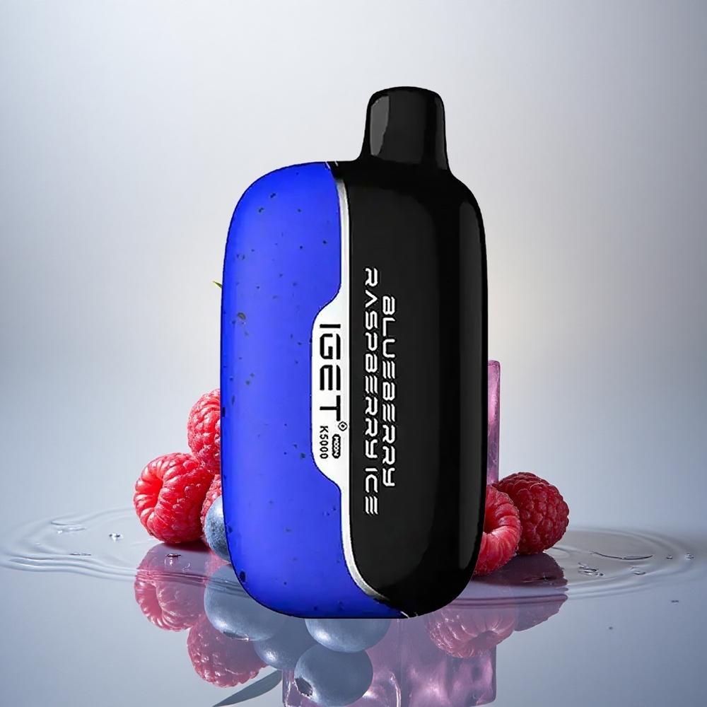 IGET Moon K5000 Puffs Borova Malina Ledeni K5000 Pufov Velikost 99.4 mm PC