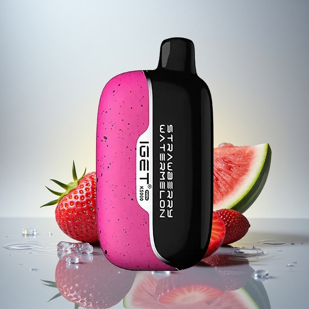 IGET Moon K5000 Puffs Jagoda Lubenica Led 5000 Pufov 81.5g PC Mesh Coil 1.35 Ohm