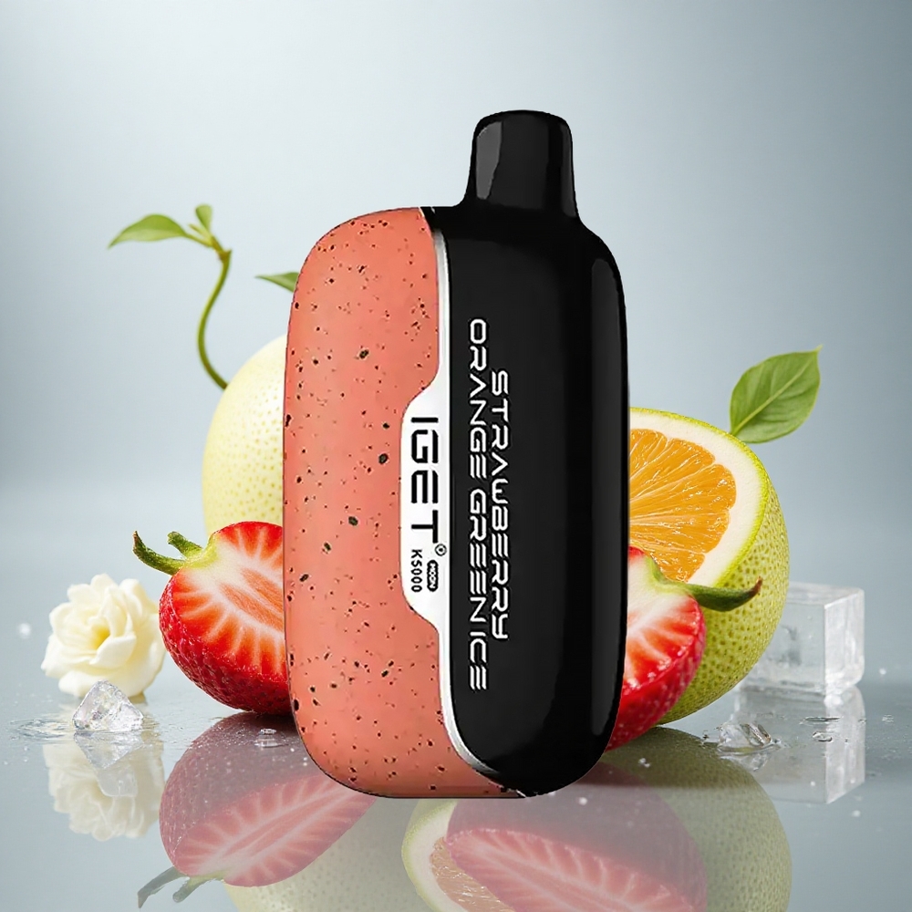 IGET Moon K5000 Puffs Jagoda Pomaranča Zeleni Led 81.5g Mesh 1.35 Ohm