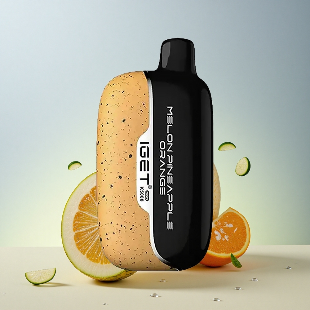 IGET Moon K5000 Puffs Melon Ananas Pomaranča 5000 Pufov 81.5 g PC 1.35 Ohm Mesh