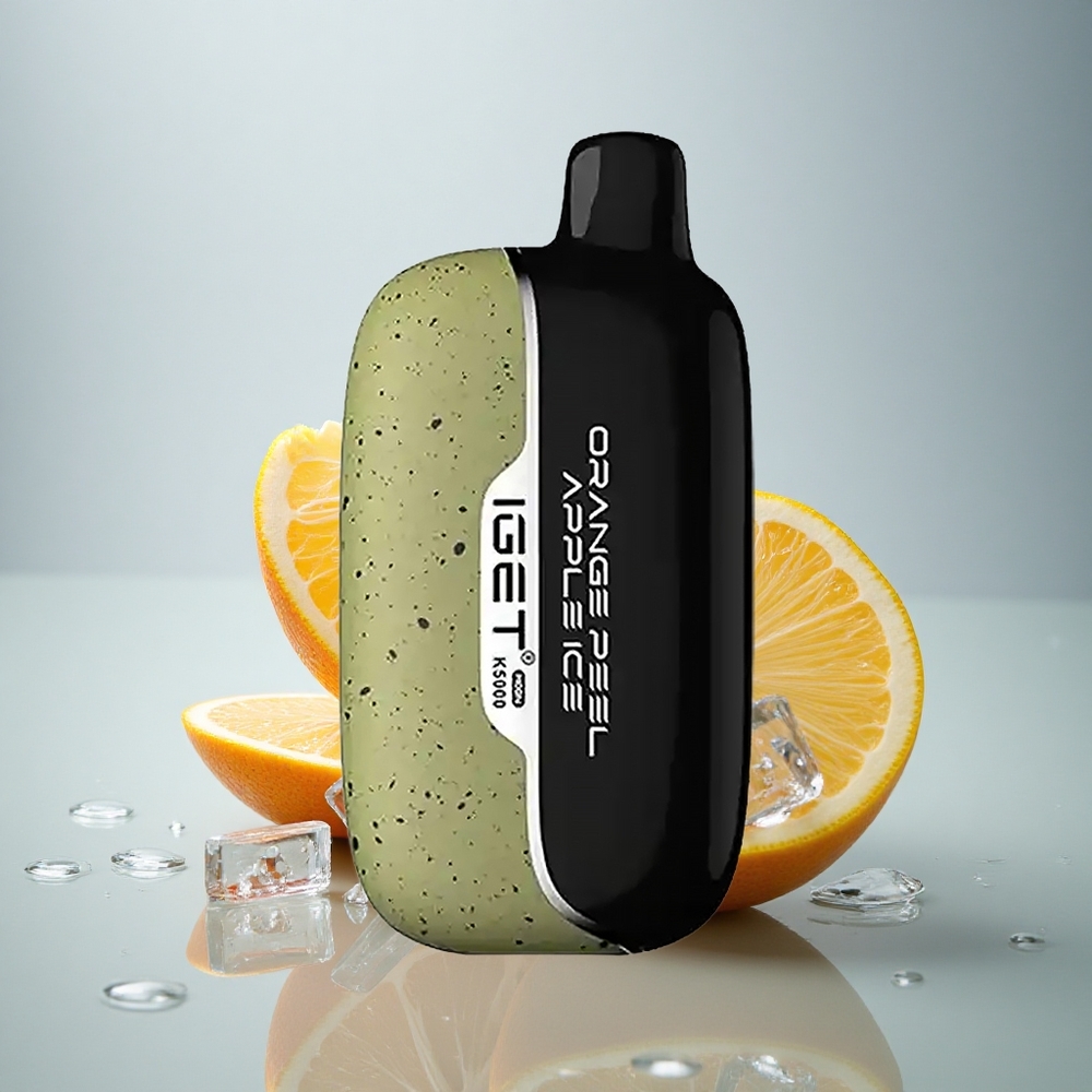 IGET Moon K5000 Puffs Pomarančno Lupino Jabolčni Leden z Mesh Tuljavo 1.35 Ohm