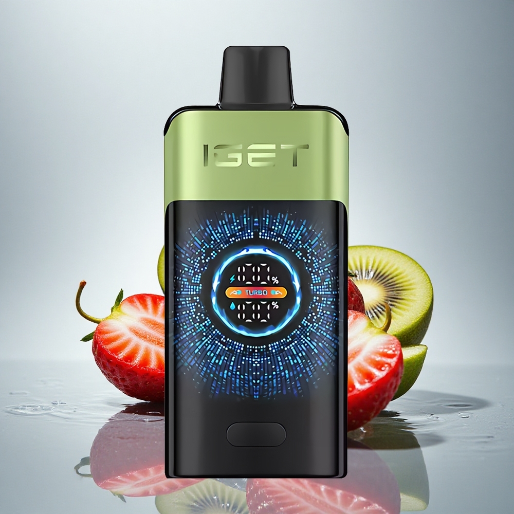 IGET ONE 12000 Puffs Jagoda Kivi Led z 2700 mAh in Dual Mesh Coil