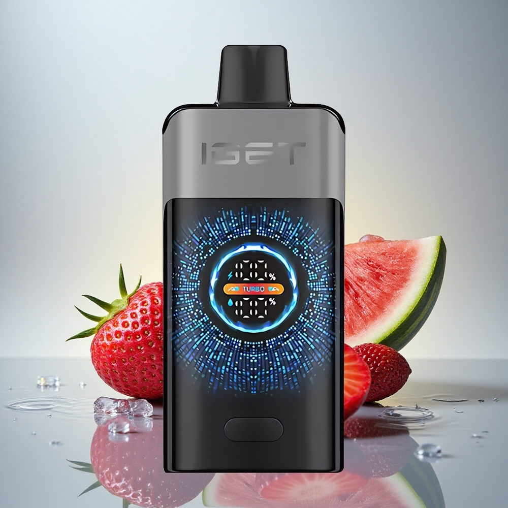 IGET ONE 12000 Puffs Jagoda Lubenica Led z 2700 mAh in Dual Mesh Coil