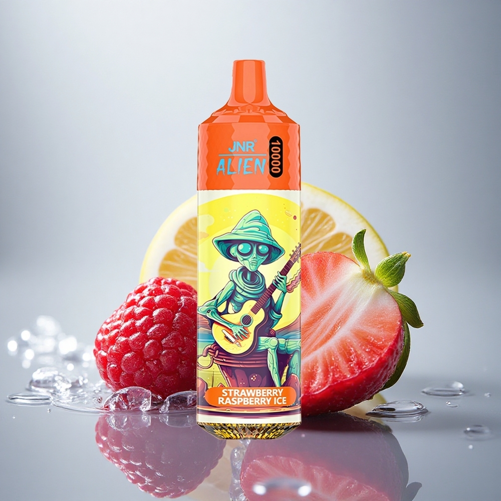 JNR Alien 10000 Jagoda Malina Led z 850mAh in 0%-2%-5% nikotina