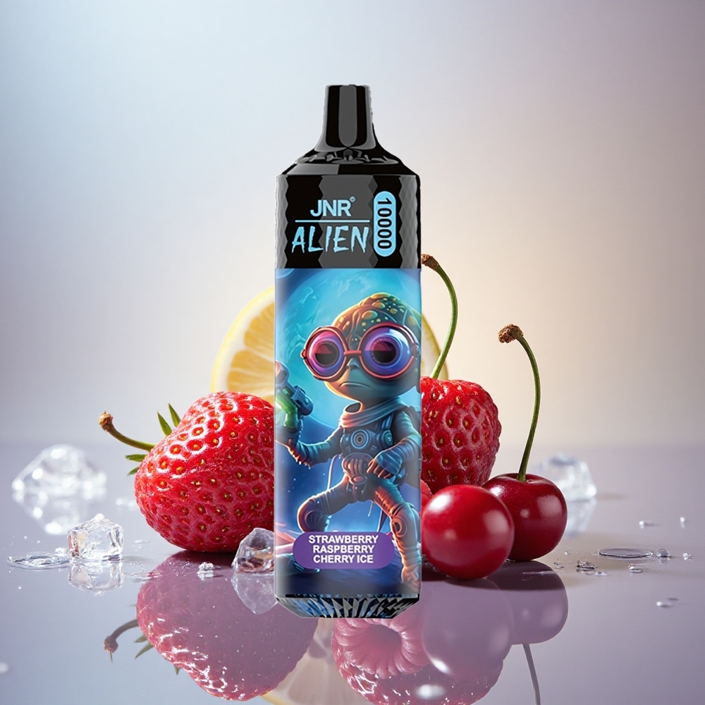JNR Alien 10000 Jagoda Malina Češnja Led z 850mAh in 0%-2%-5% nikotina