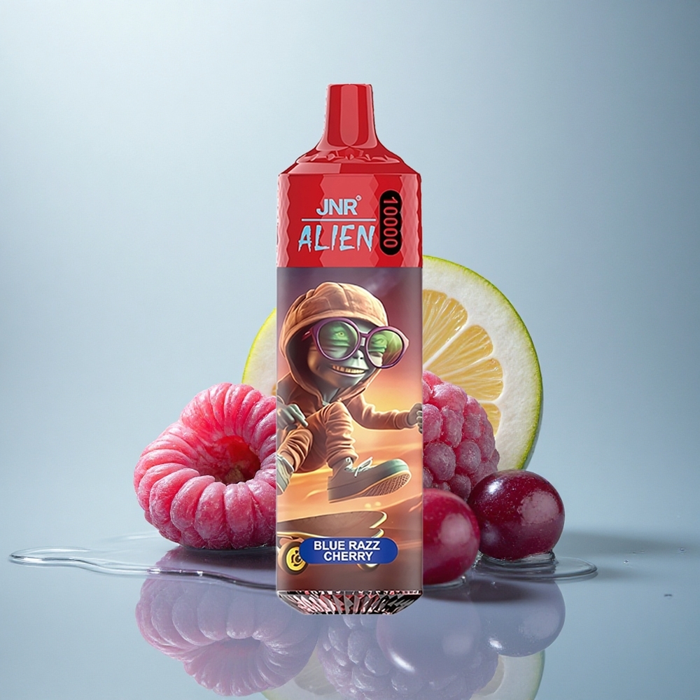 JNR Alien 10000 Modra Malča Češnja z RGB osvetlitvijo in 850mAh baterijo