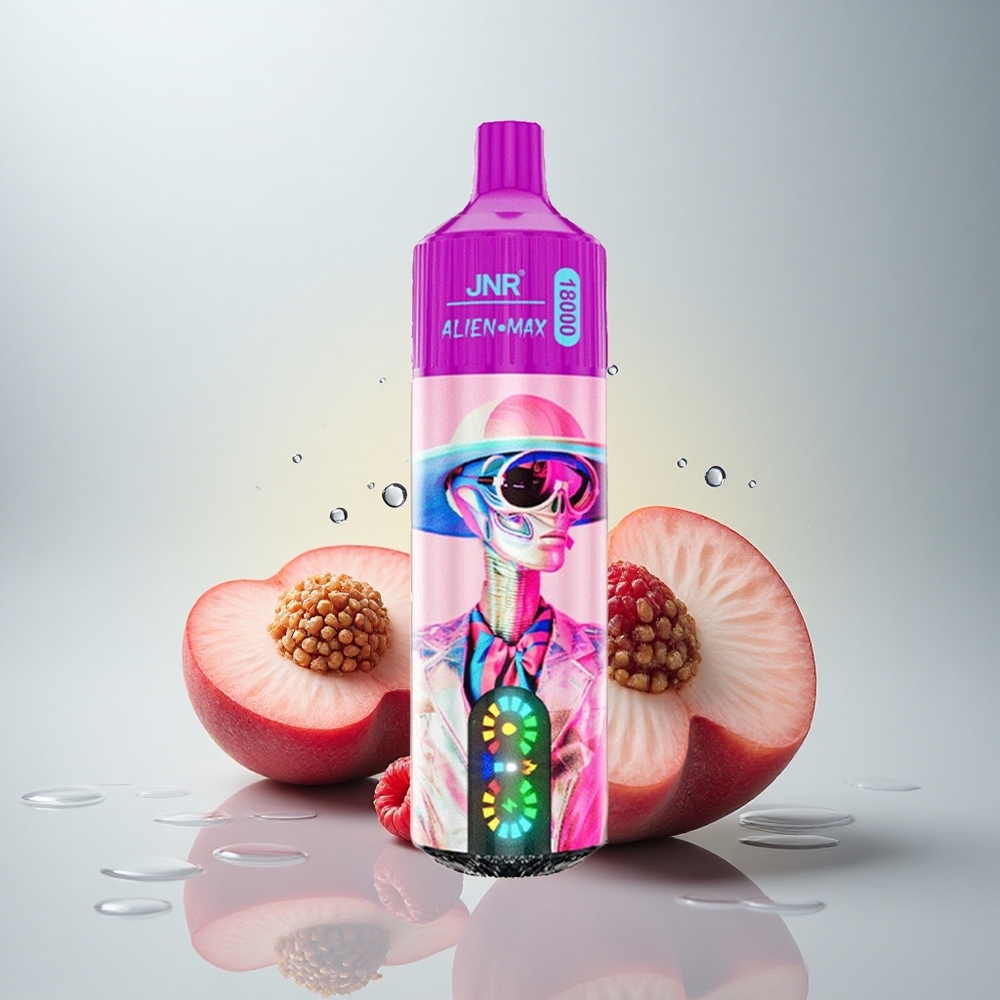 JNR Alien Max 18000 Bela Breskva Malina z Dvojnim Jedrom in 850mAh