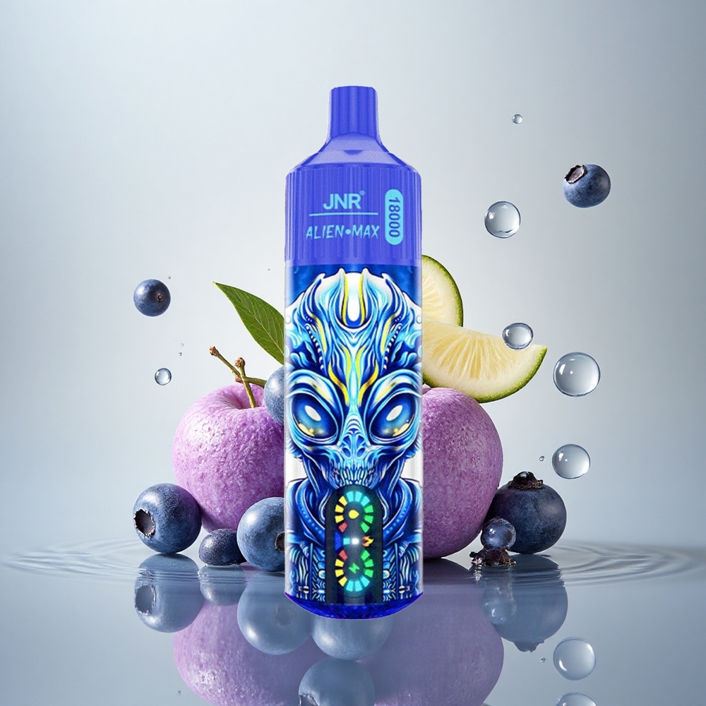 JNR Alien Max 18000 Borovnica Na Ledu Z Dvojno Mrežno Tuljavo In 850mAh