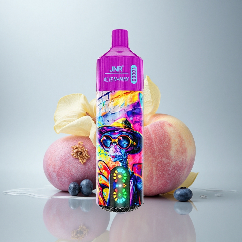 JNR Alien Max 18000 Breskeva Borovnica Sladkarija z Dual Mesh Coil in 850mAh