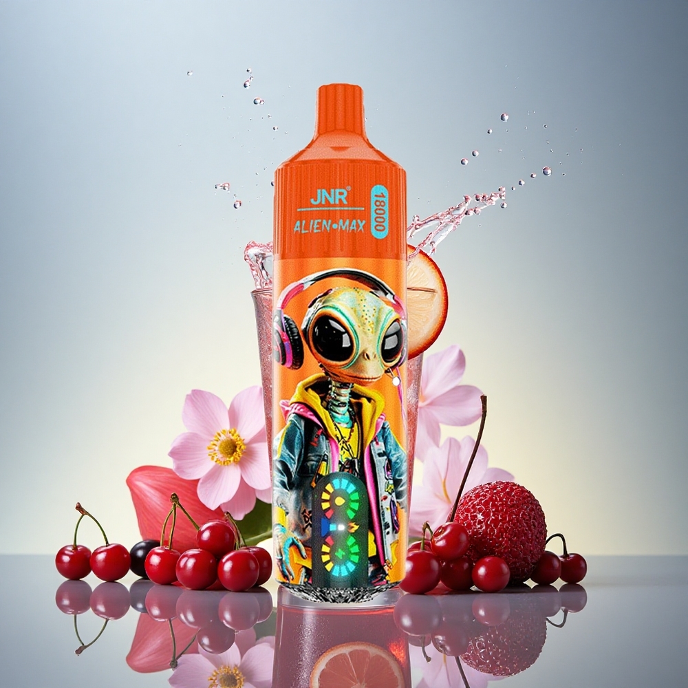 JNR Alien Max 18000 Gazirana Češnjeva Kola z dvojno mrežno tuljavo in 850mAh