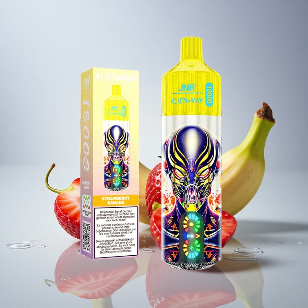 JNR Alien Max 18000 Jagoda Banana Dvojno Jedro 850mAh 0% Nikotina